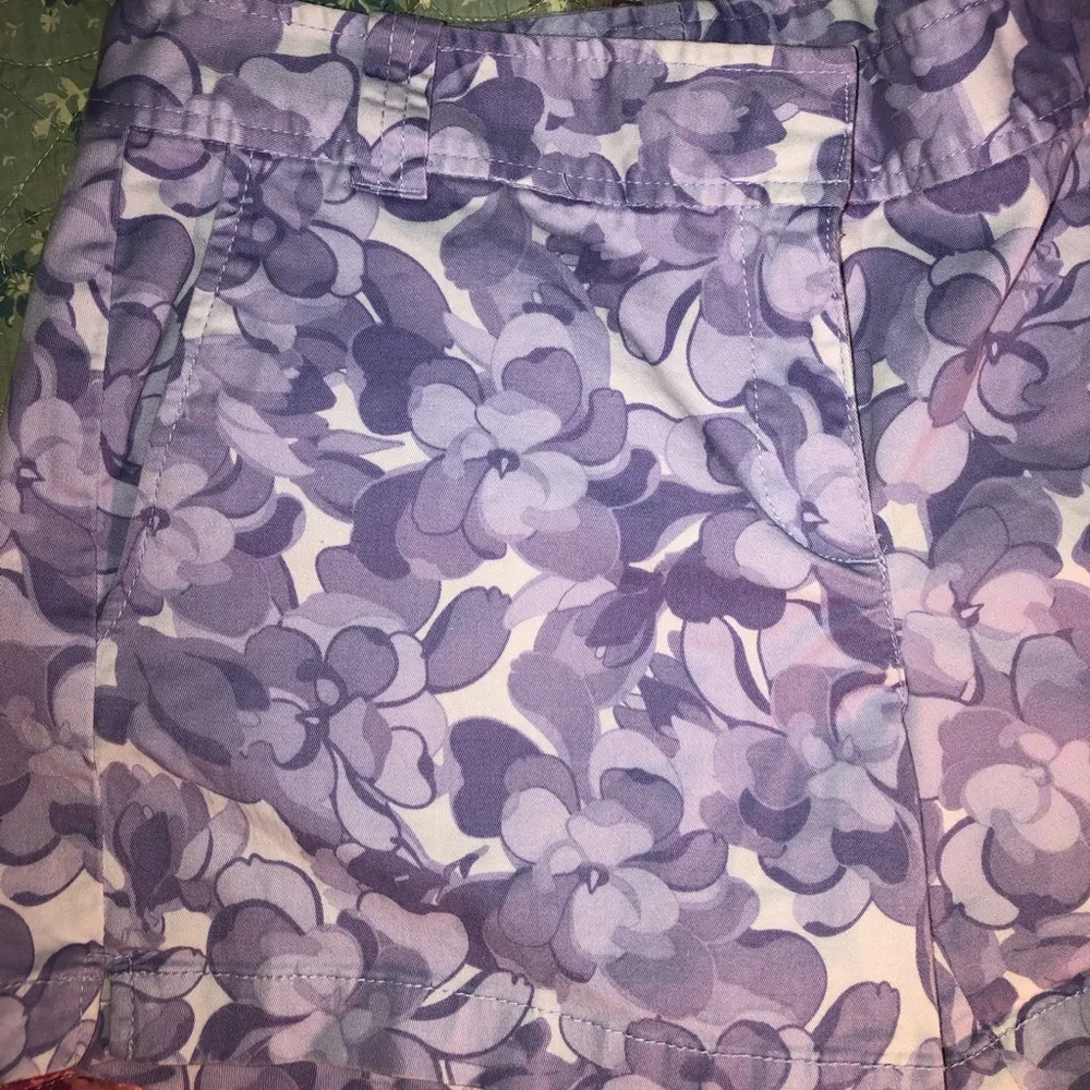 New York & Company Floral Purple Casual Shorts - Image 2