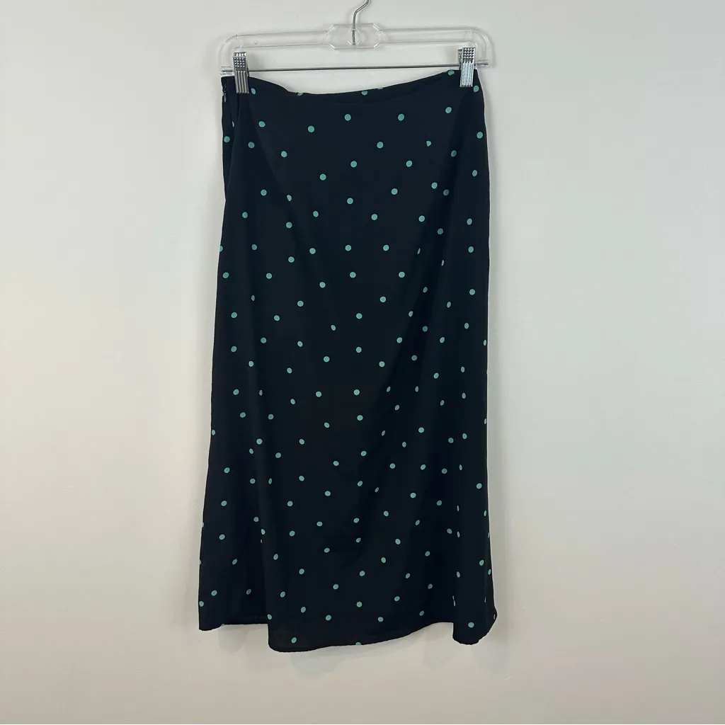 Wednesday's Girl Midmaxi Skirt With Front Split in Black Scattered Spot Small - Image 9