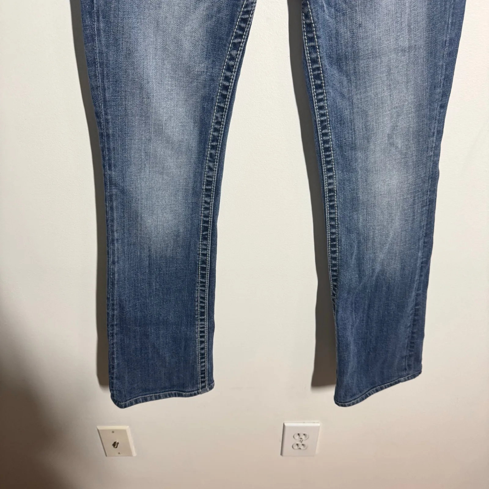 Miss Me Bootcut Bling Y2K Jeans Women 26 Blue Sparkle Western Country Boho - Image 5