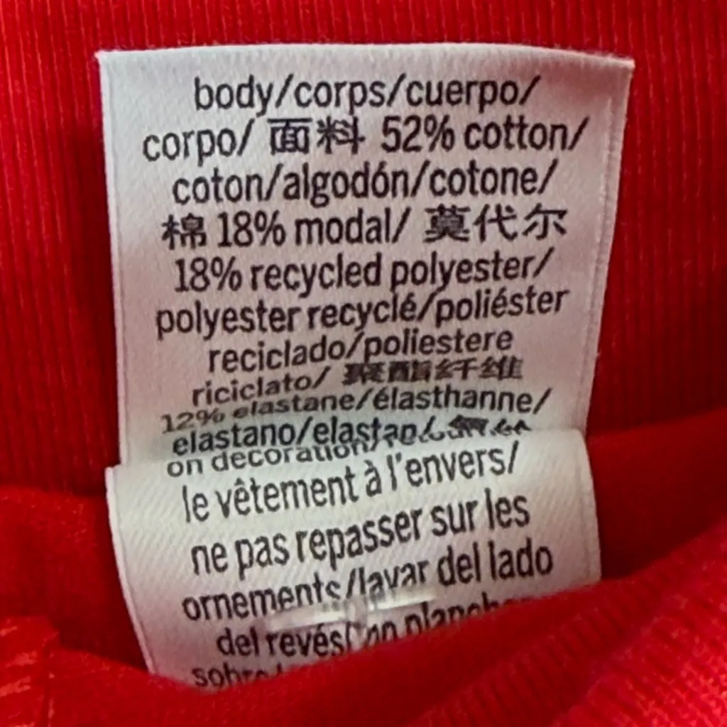 PINK VS ALL-DAY COTTON FOLDOVER PLEATED SKORT-RED PEPPER BLING. SIZE L - Image 5