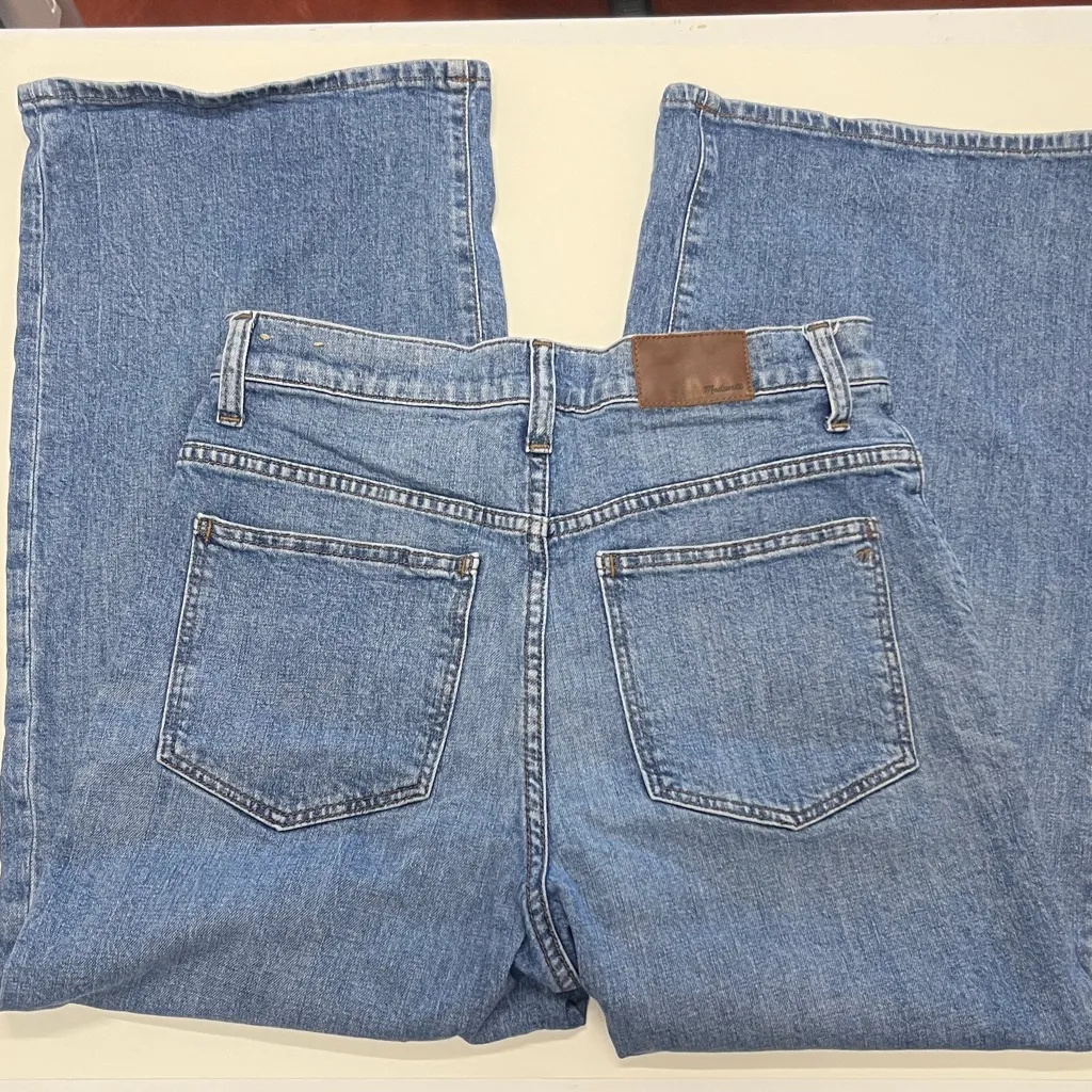 Madewell wide leg crop jeans.  Size 28 - Image 3