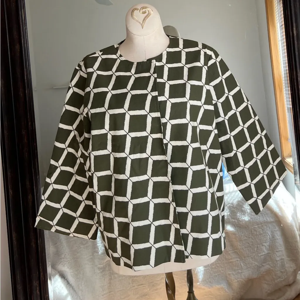 NIŪ Bolerino Manica Green Jacket Size Medium - Image 2