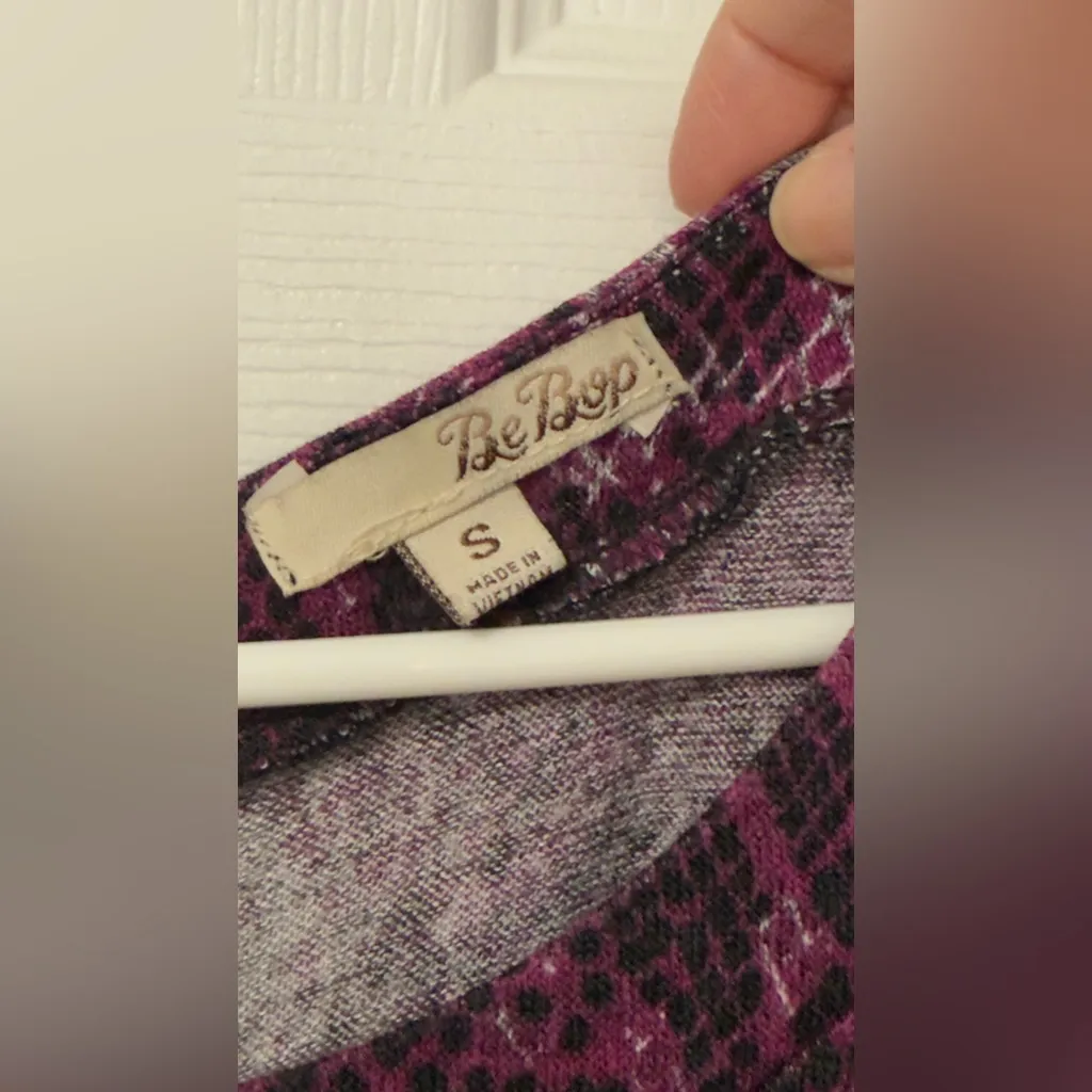 Bebop  Purple Patterned Mini Dress - Image 4