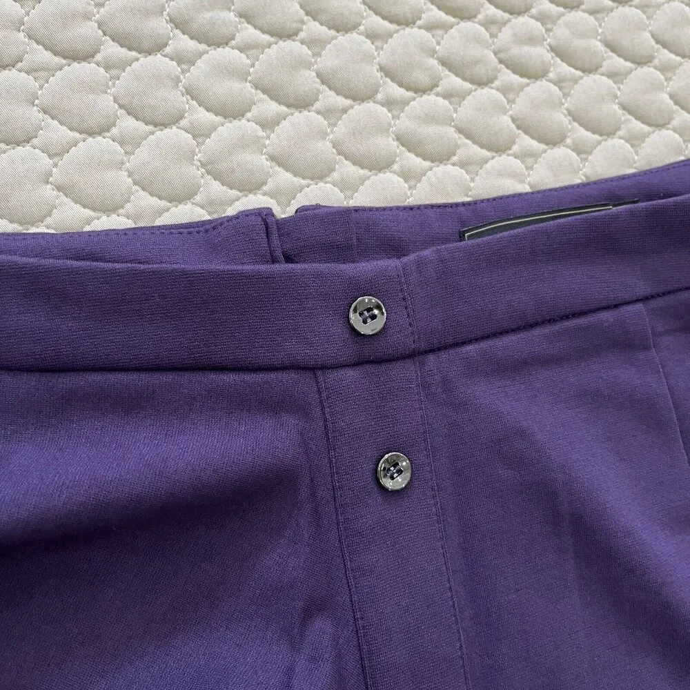 NWOT BCBGmaxazria Ruffle Midi Skirt Women's Size M Purple - Image 4