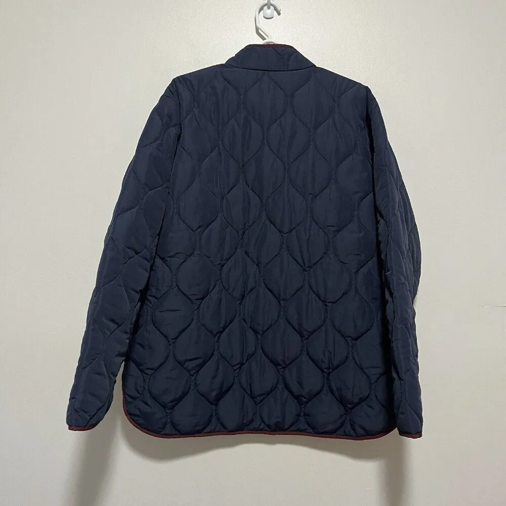 Summersalt The Reversible Eco Quilted Jacket in Navy Blue and Maroon Size XL - Image 7