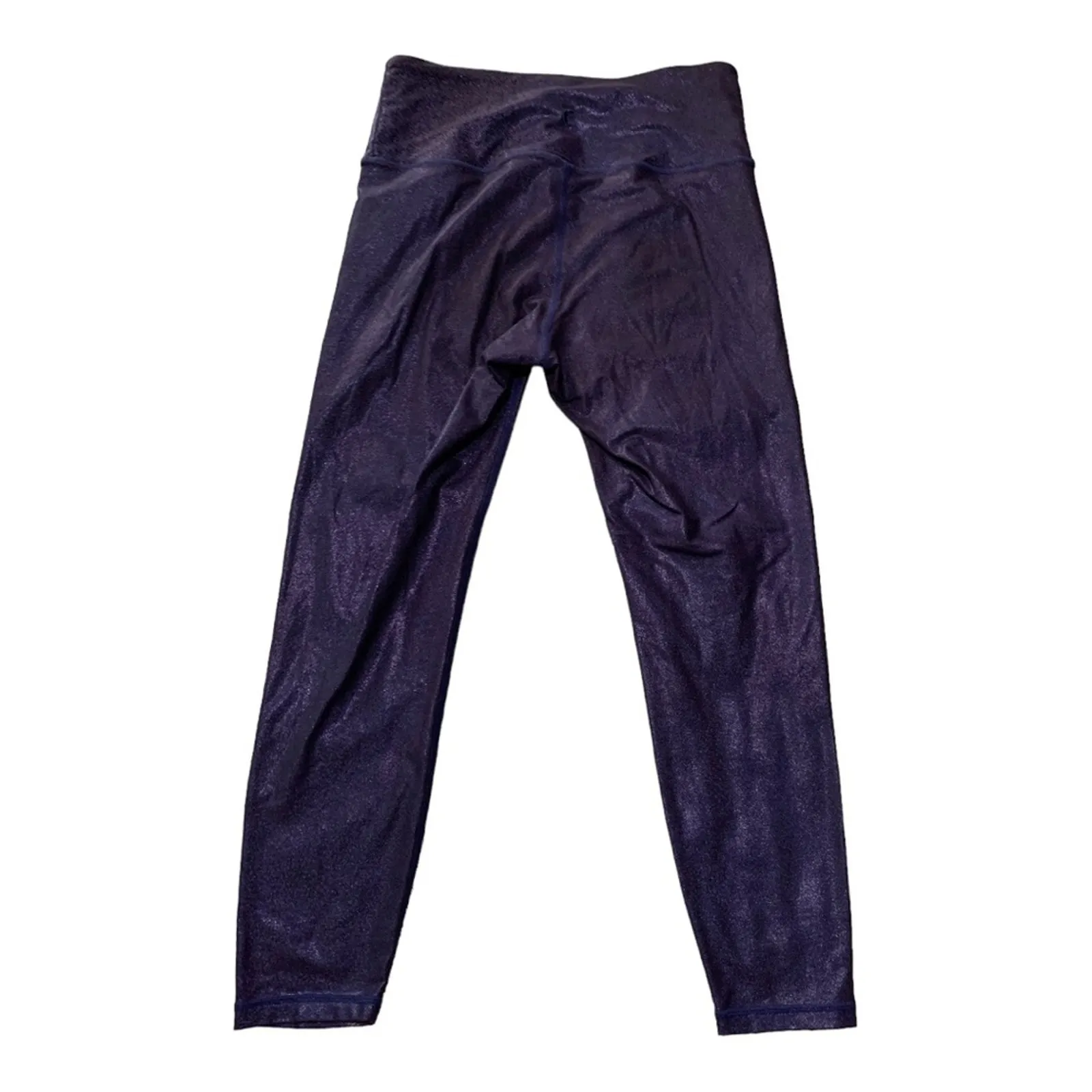 Zyia active blue metallic womens medium 8 10 crop leggings sparkle glitter gym l - Image 2
