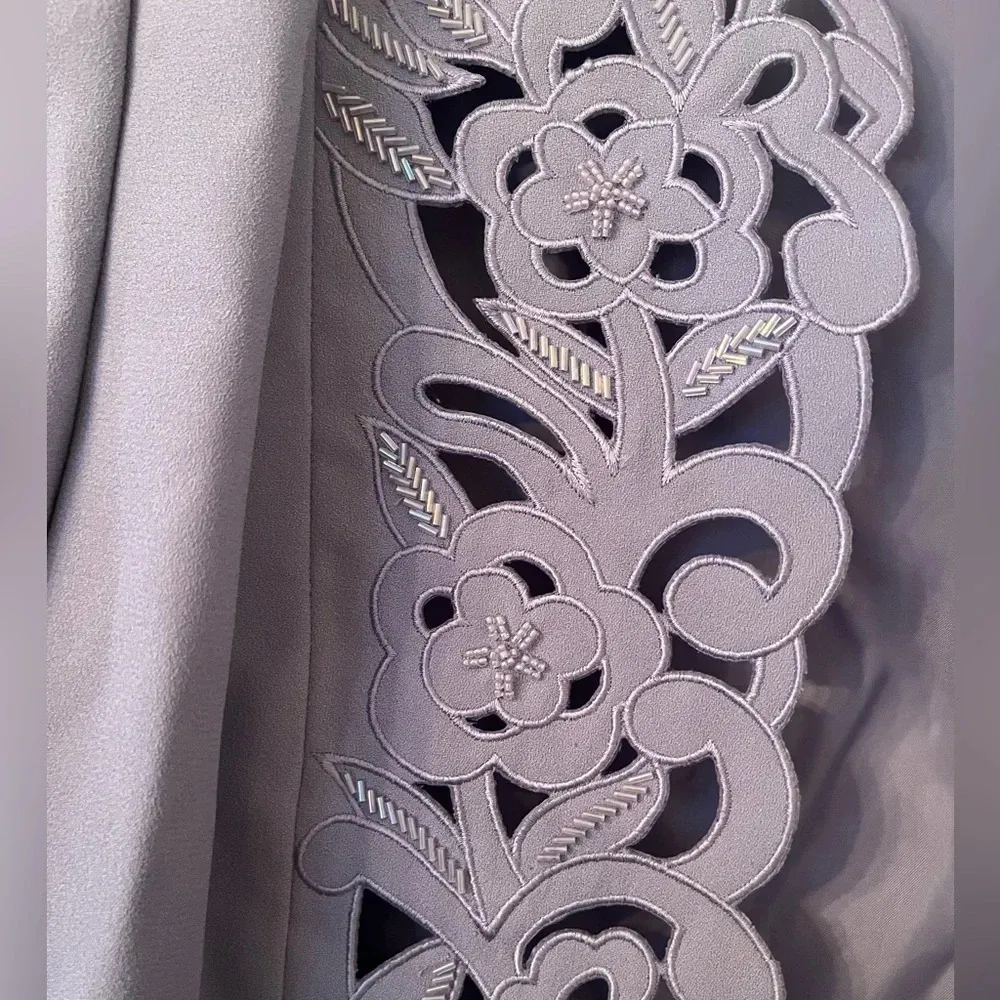 Moshita Couture skirt suit,Easter, First Lady, Spring. Wedding guest, size 12 Purple - Image 5