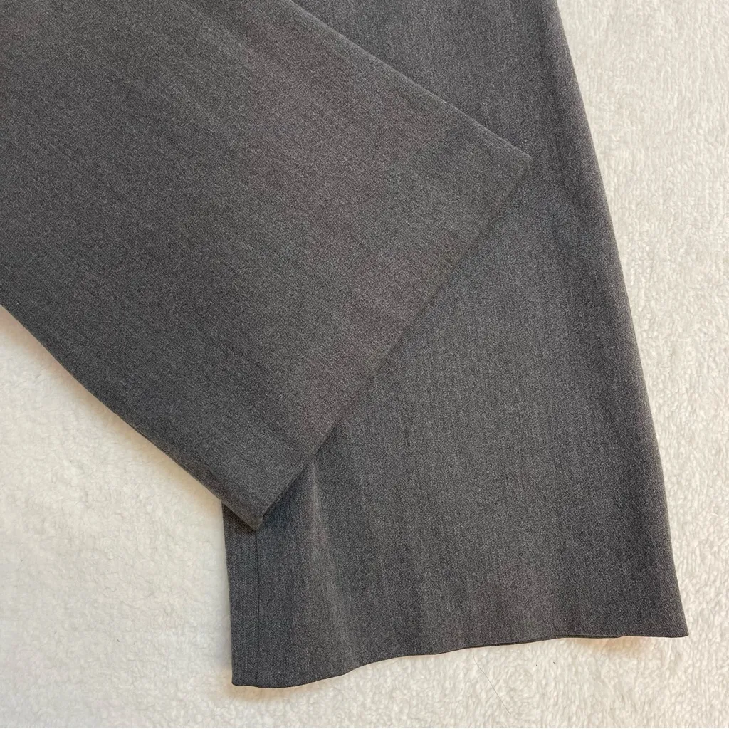 Express Editor Charcoal Flare Pants Size 6S Low Rise Flat Front - Image 2