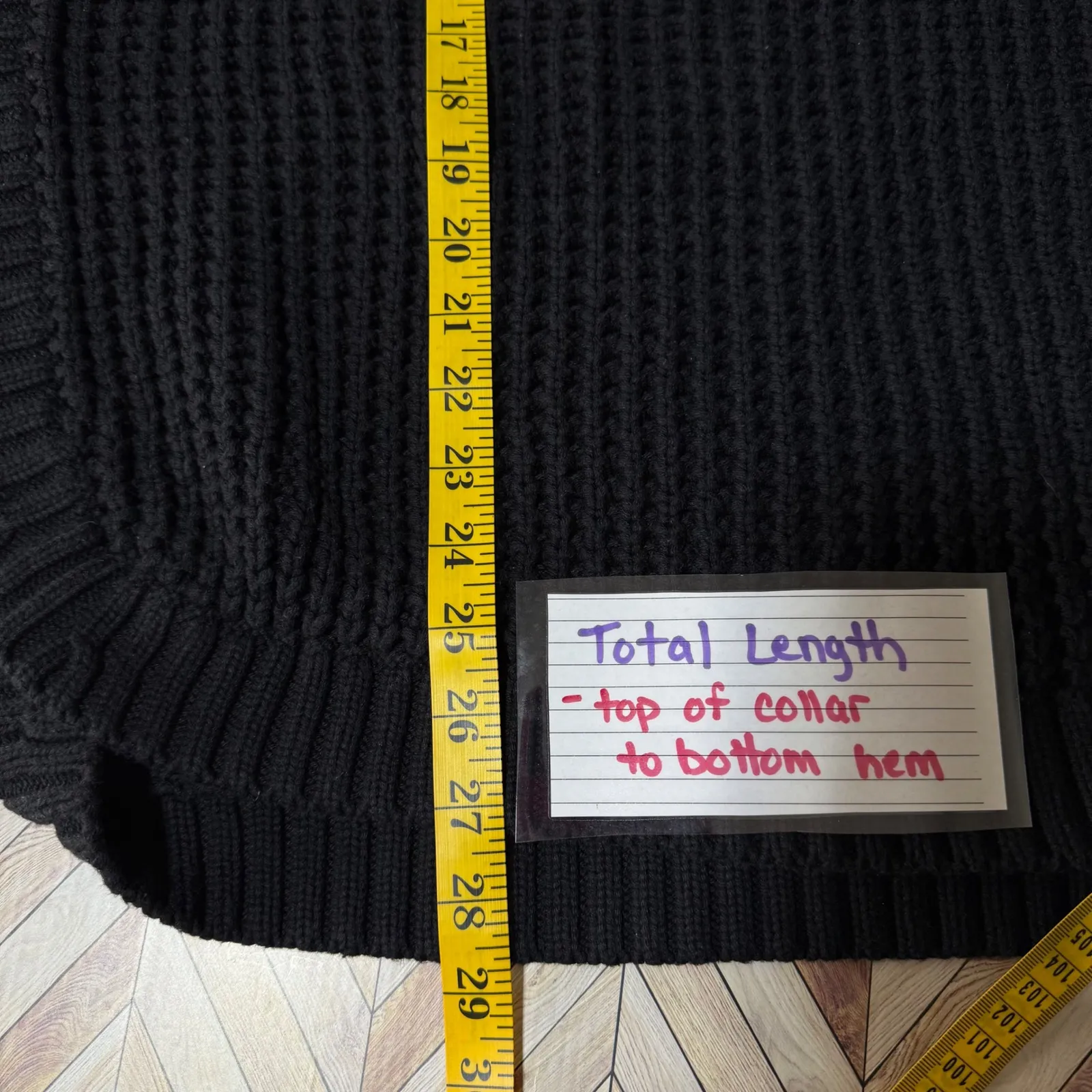 J.Crew Chunky Black Turtleneck Button Short Sleeve Knit Poncho Sweater XS Casual - Image 8