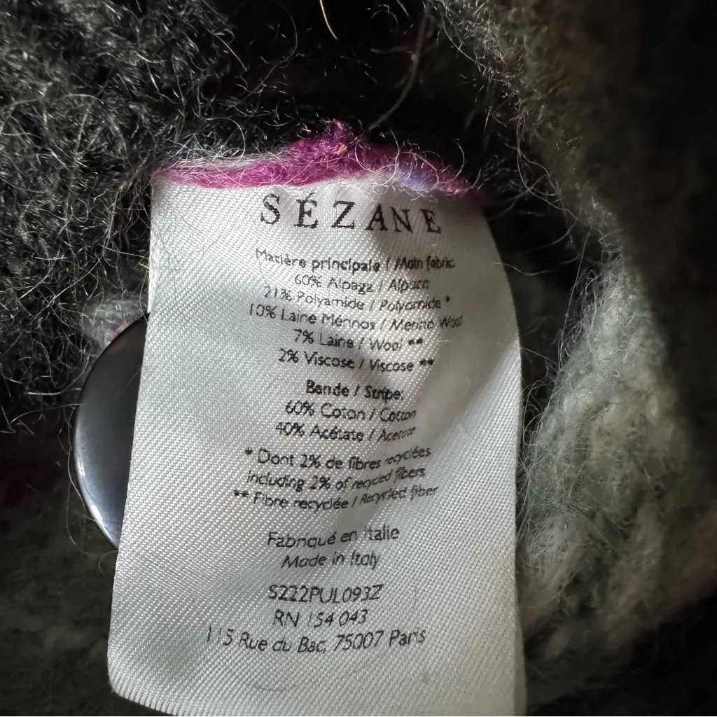 Sezane Georges Jumper Sweater, Small - Image 8