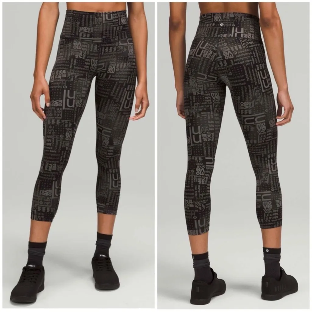 Lululemon Wunder Train High-Rise Crop 23" Lululemon Ombre Black Multi - Image 2