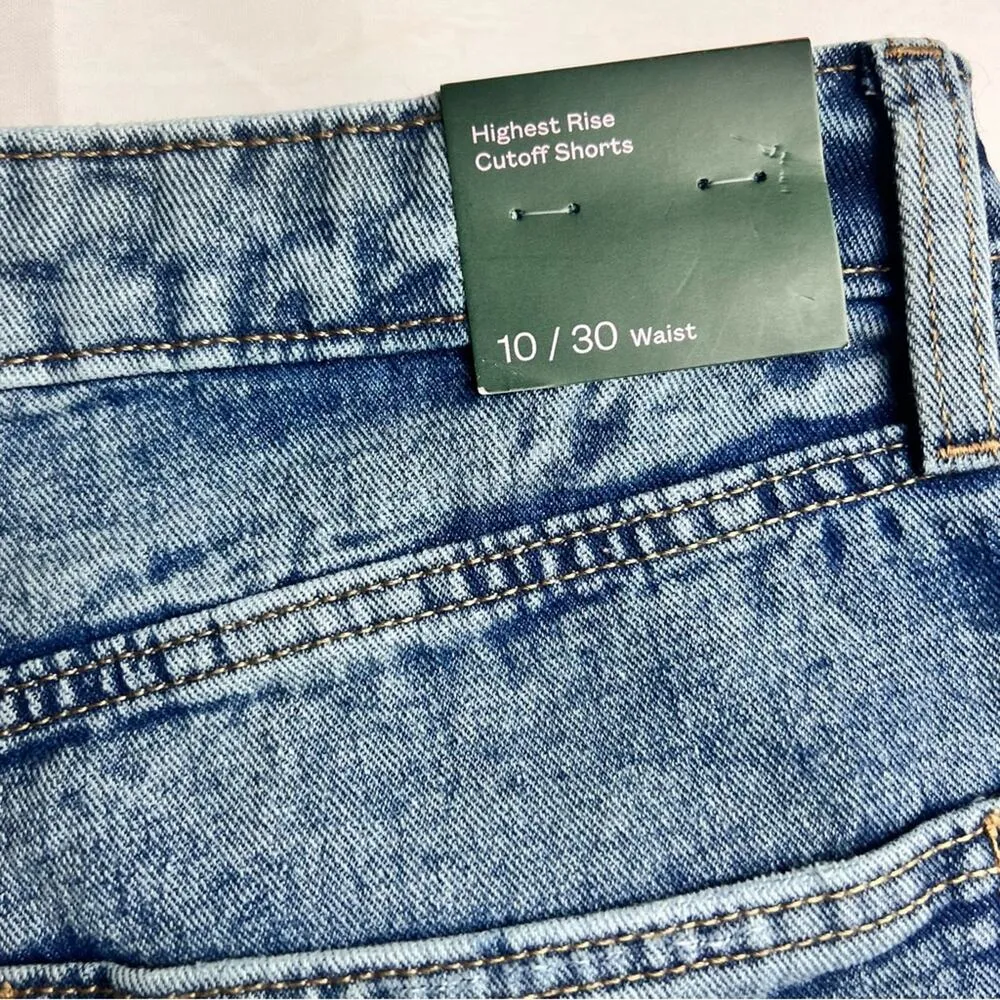 Wild Fable Women's Highest Rise Frayed Hem Distressed Jean Shorts Sz 10 - Image 6