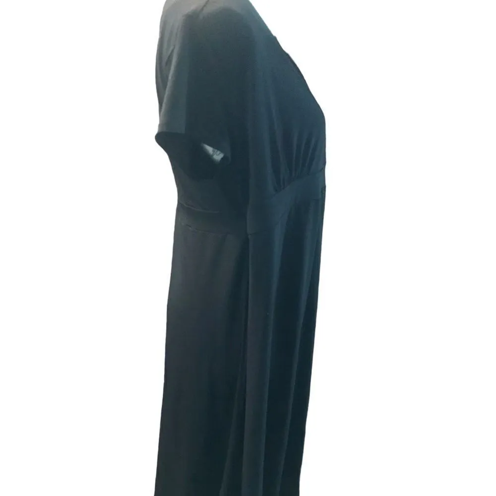 Duo Maternity Dress Size Medium Black Short Sleeve - Image 4