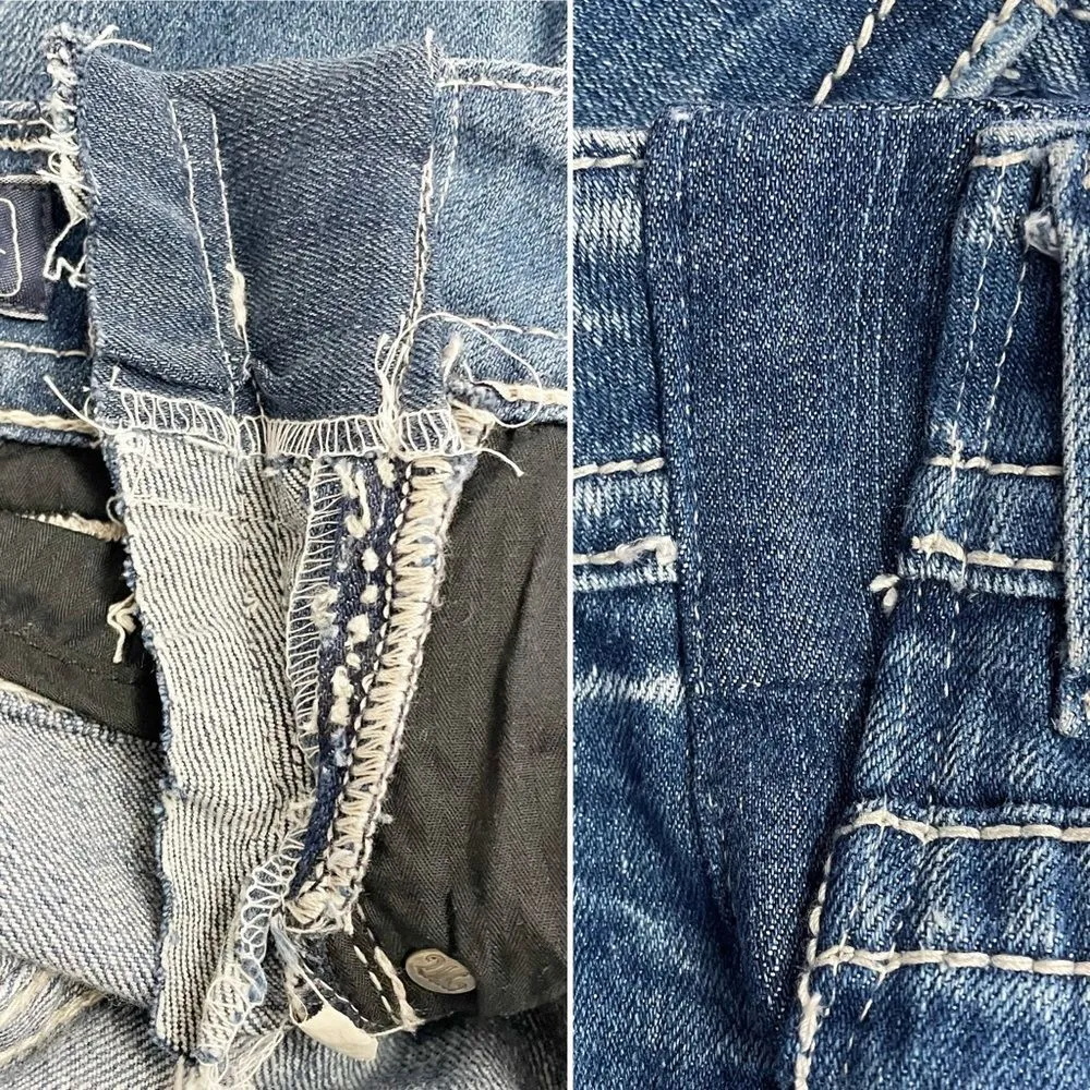 Miss Me Y2K Jeans Bling Rhinestone Angel Wing Bootcut Medium Wash JP5086 Size 29 - Image 11