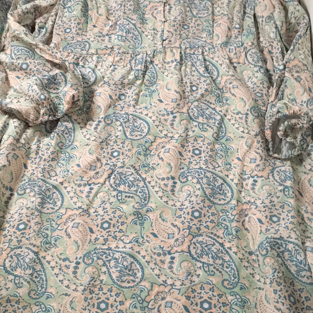 New Women’s 89th & Madison Paisley Print Lightweight Maxi Dress Size 3X Blue - Image 4