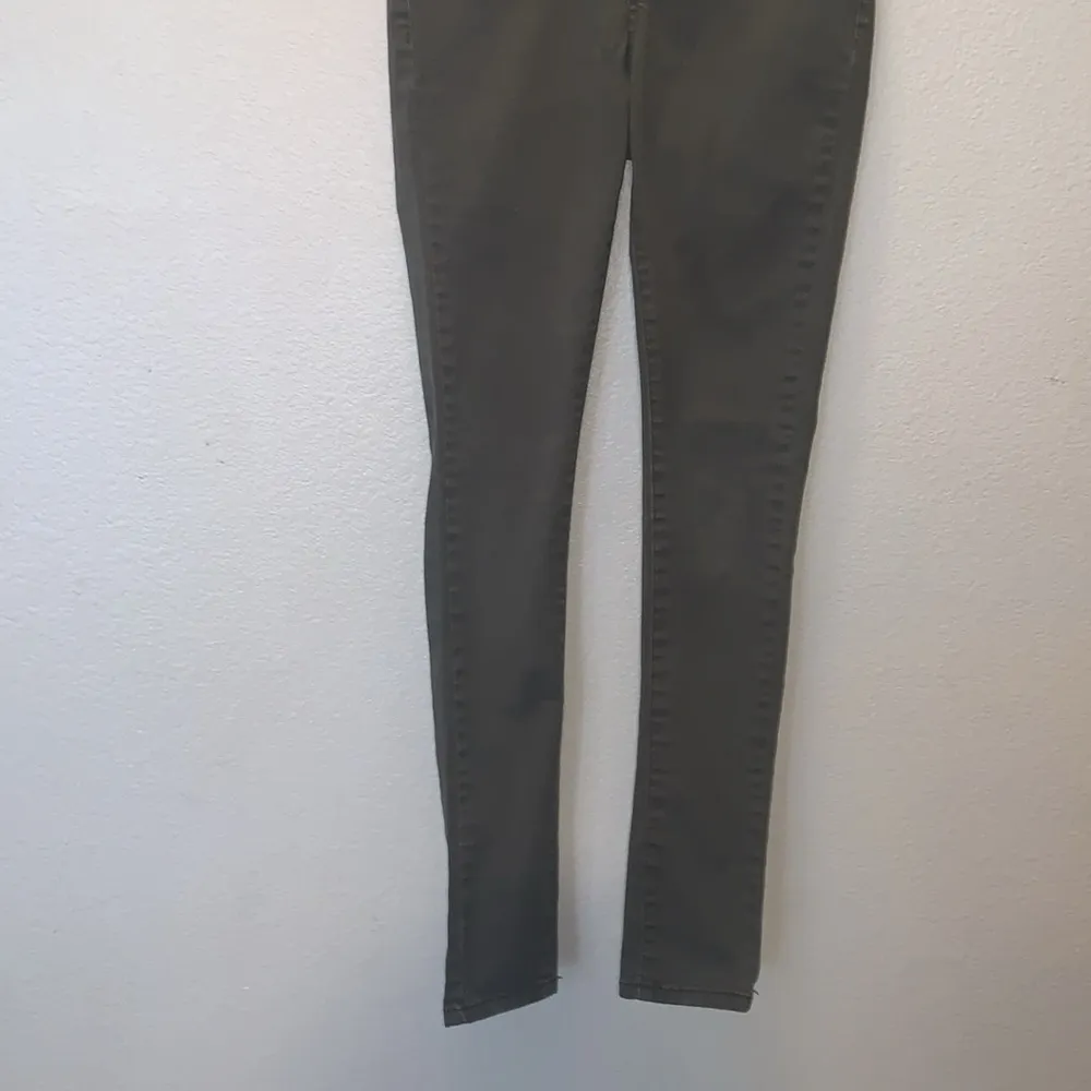 Wax Jean Premium Denim Olive Green Low Rise Skinny Jeans - Image 3
