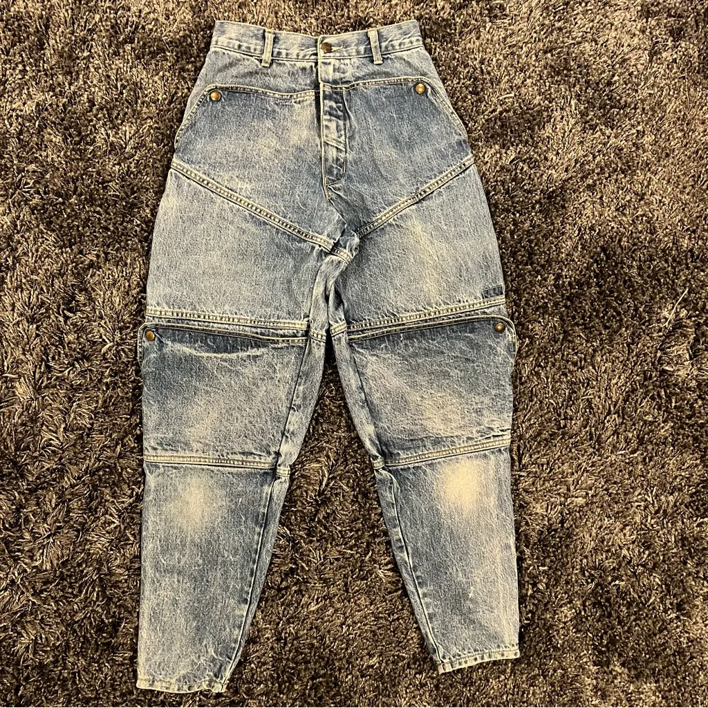 🍒VINTAE GUESS 1980s HIGH WAISTED MULTI PANEL JEANS SIZE SIZE 26🍒 - Image 3
