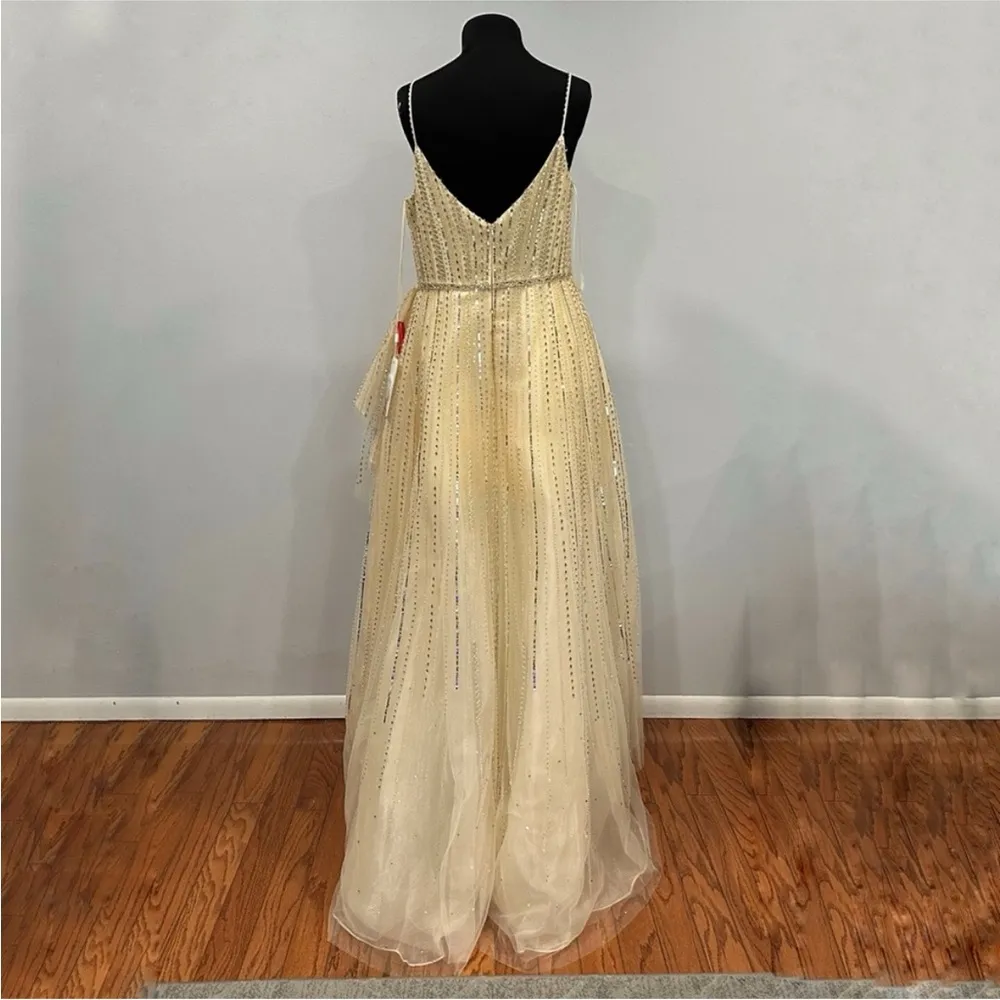 Mac Duggal 70124 Embellished Sleeveless Draped A Line Gown 12 - Image 6