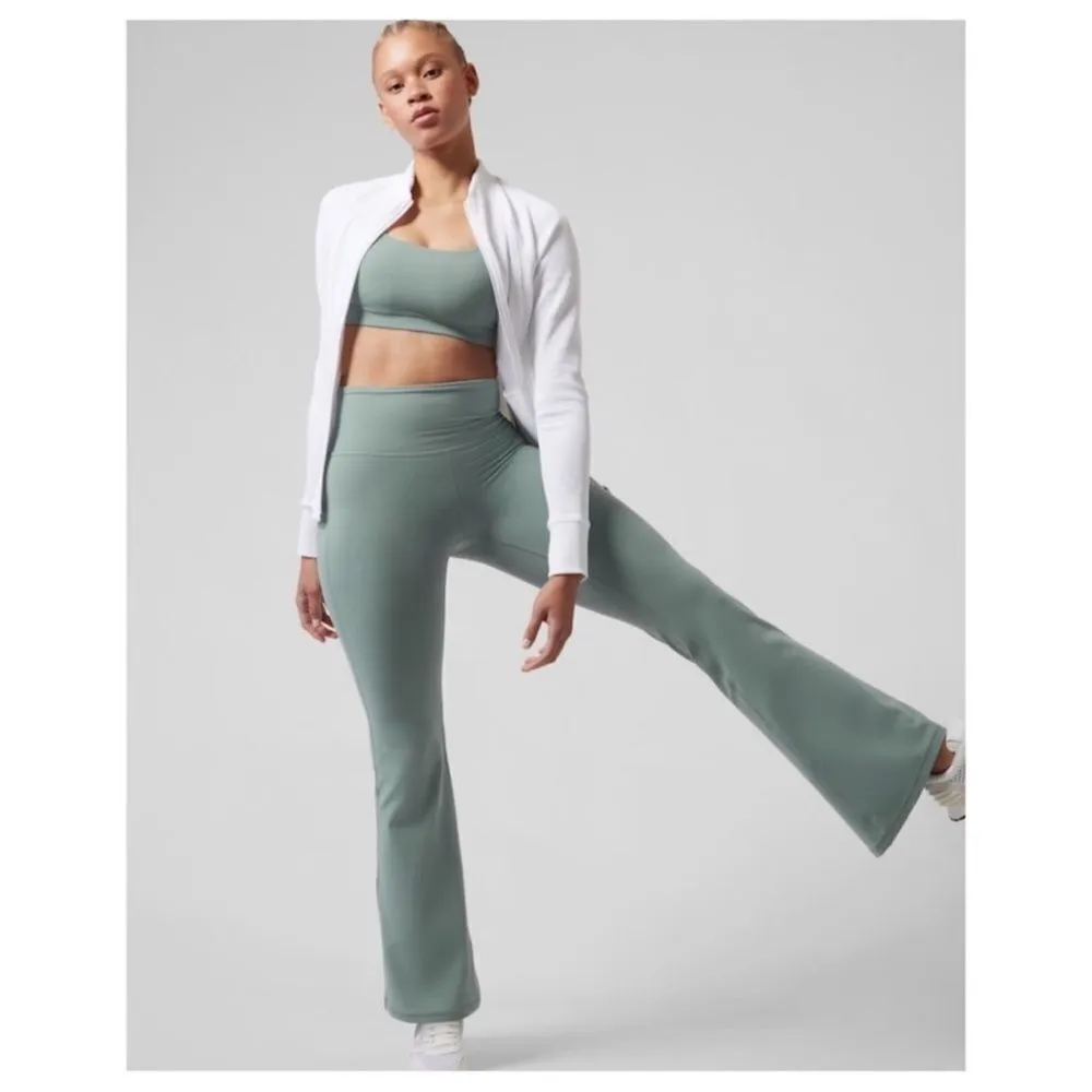 Athleta Elation Flare Pant 981683 - Minimalistic Grey Yoga Stretch Size Medium - Image 8