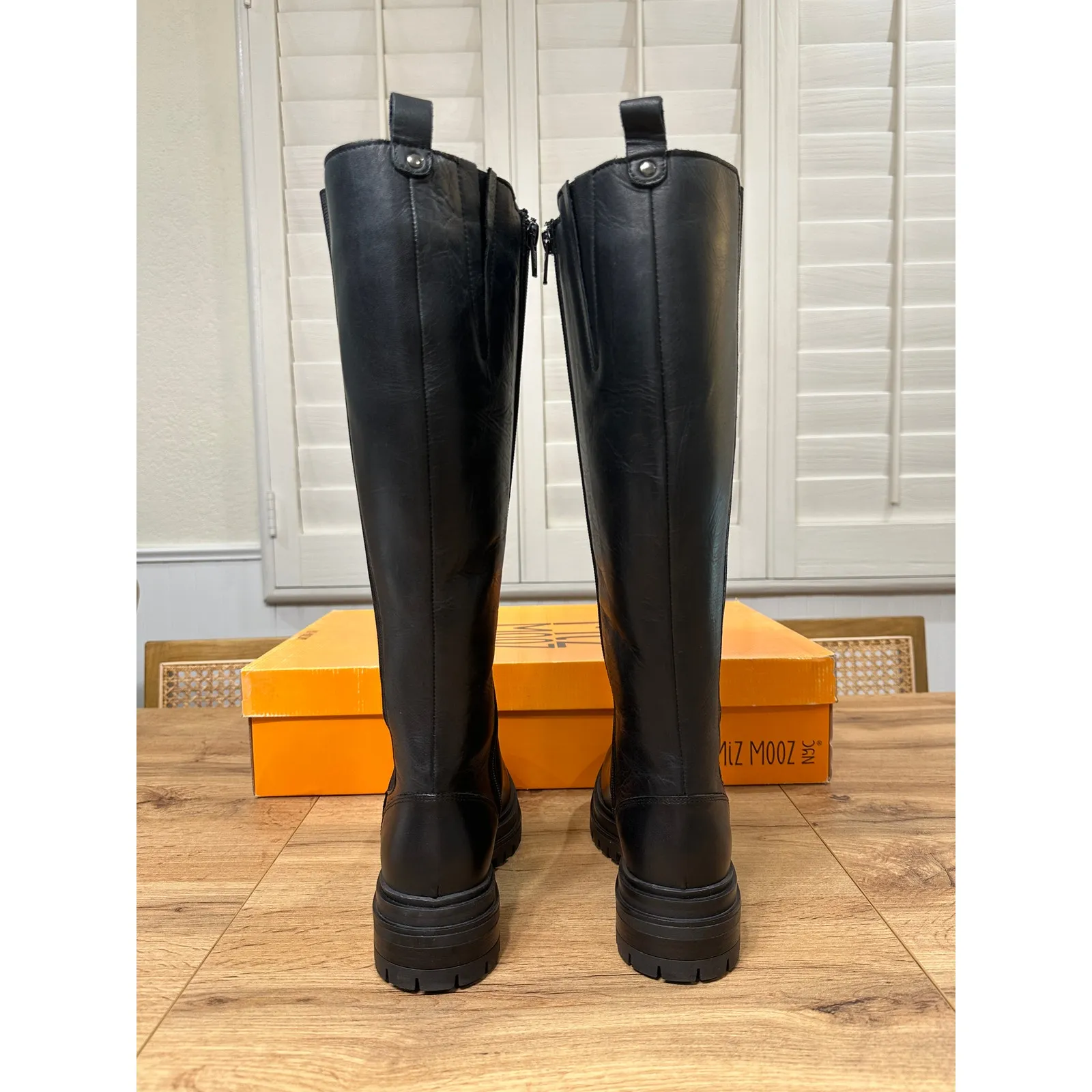 Miz Mooz Womens Loren Knee High Zip Up Black Boots Leather Sz 5.5/6 US 36 EU NIB - Image 11