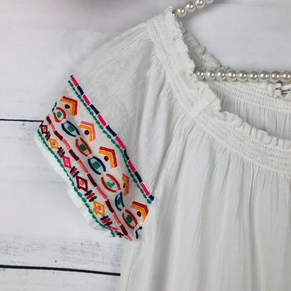 Beach Lunch Lounge|White Boho Blouse-691 - Image 3