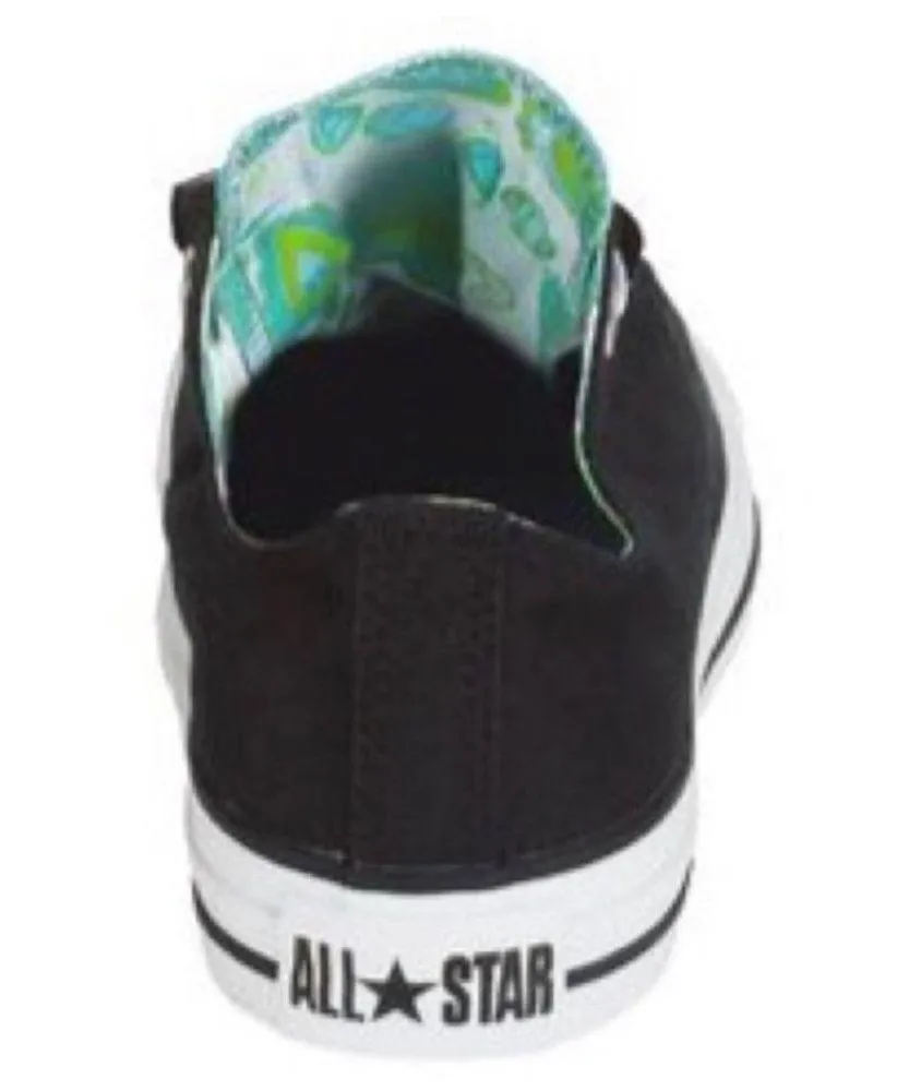 Converse ™️✪ Chuck Ox Double Tongue Sneakers ✪ Paisley Print Lining ✪ Black Teal - Image 11