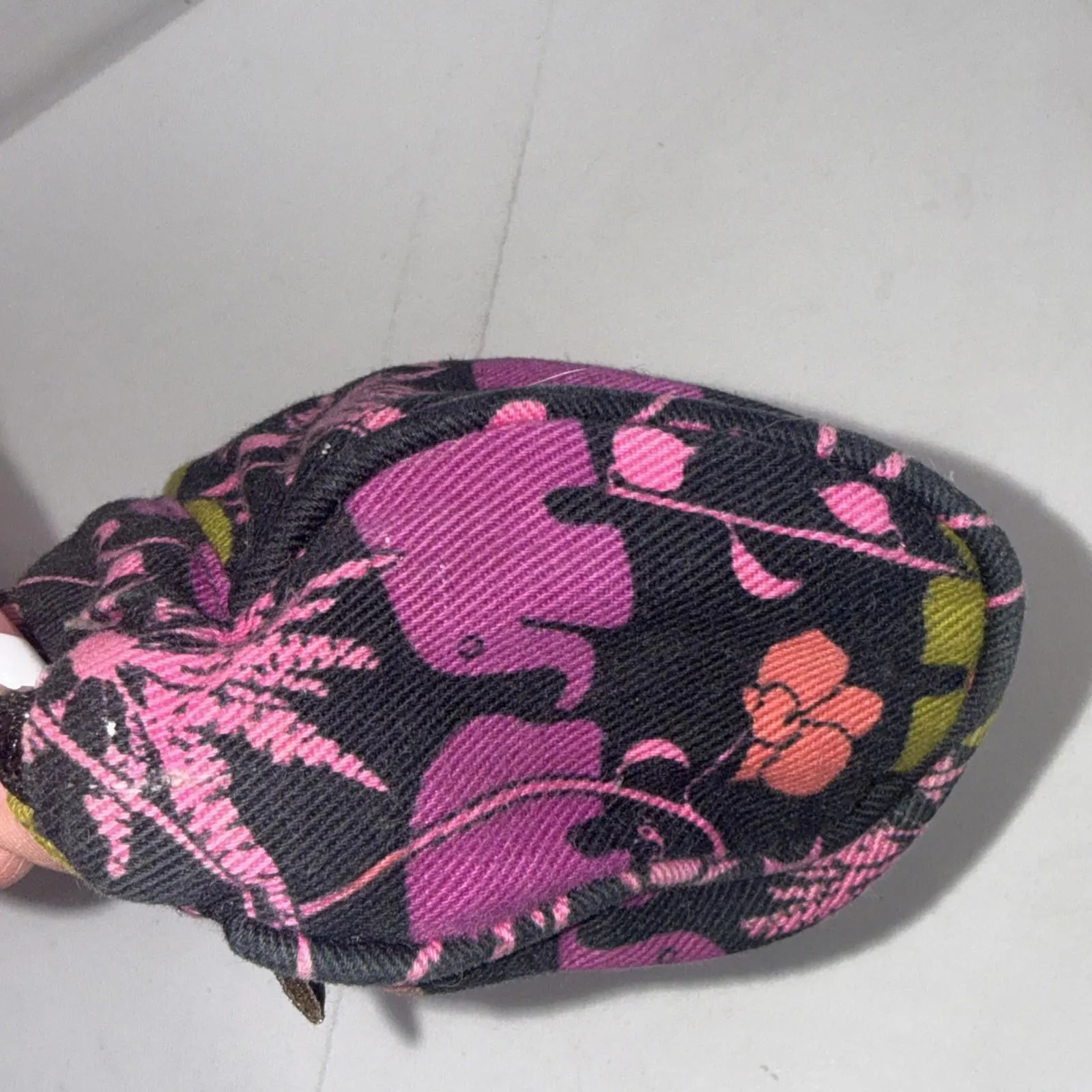 Yak Pak Mini Preppy Boho Natural Elephant Print Makeup Clutch Bag - Image 4