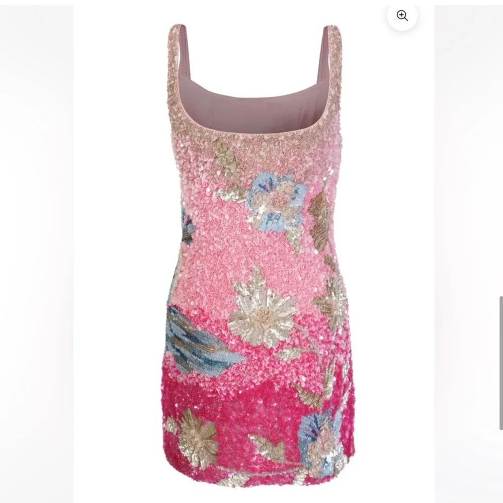 NEW LA FUORI Fleur Oasis Mini Dress in Pink Ombre Size M - Image 6