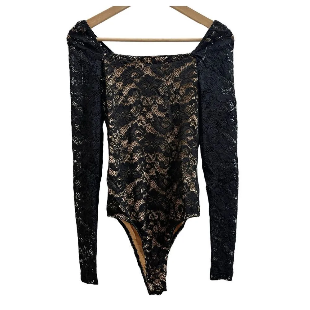 Lulus New Time of My Life Lace Long Sleeve Bodysuit Size Small Style IBF23490 - Image 5