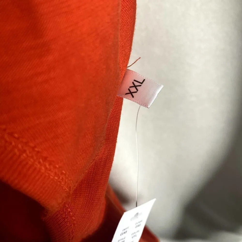 J. Crew '90s Cropped Organic Slub Cotton T-Shirt Top Pullover Orange Size XXL - Image 8