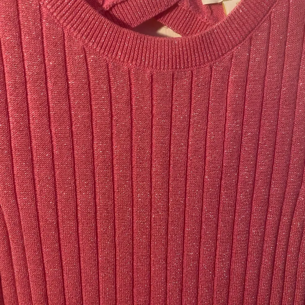 1960 Pink Rib Knit Bodycon Maxi Dress Size M - Image 4