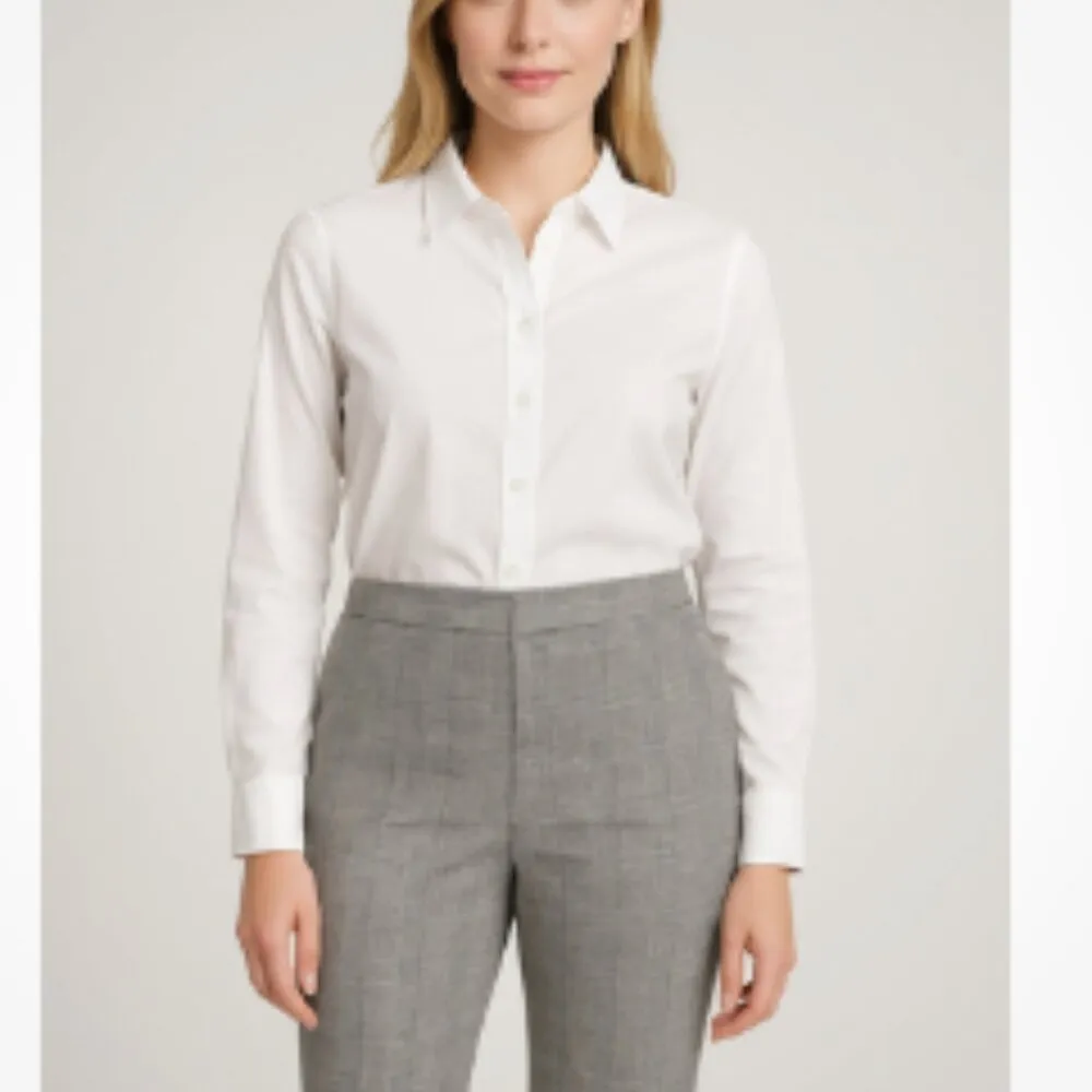 Vintage Houndstooth Pants Size 4 Black White Wool Blend Preppy Work Professional - Image 9