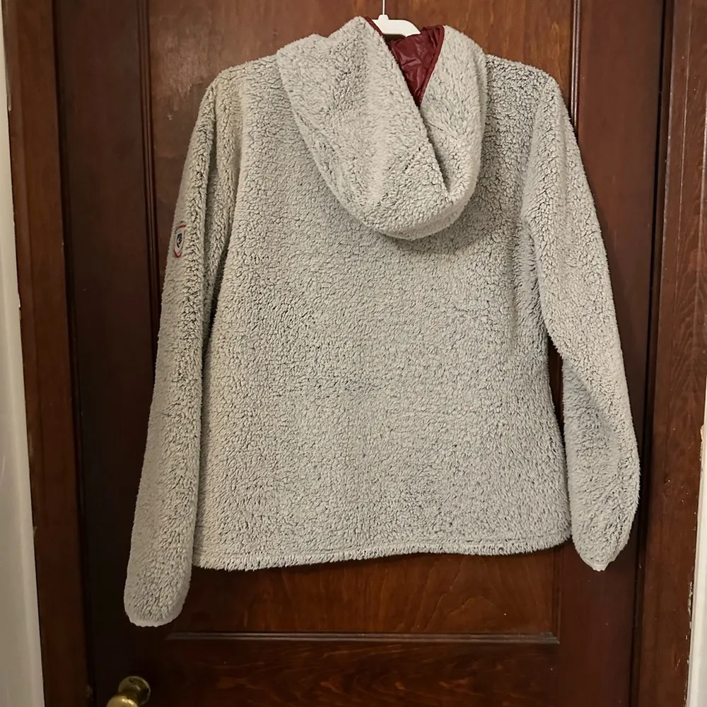 KUHL Beige Skata Sherpa Pile Fleece Full Zip Jacket Size XL - Image 3