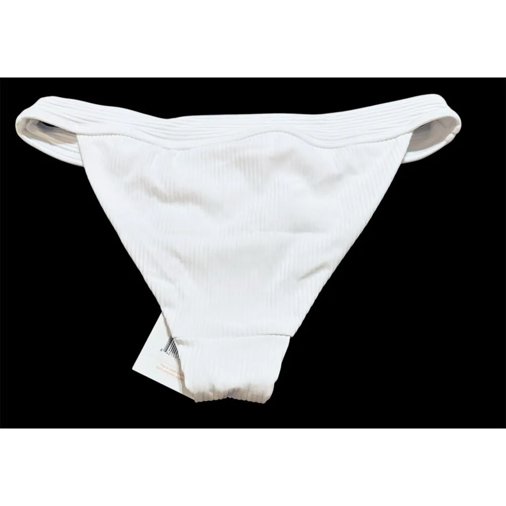 NWT Andie Swim Size XS White BANDED CHEEKY RIB Bikini BOTTOM Low Rise - Image 4