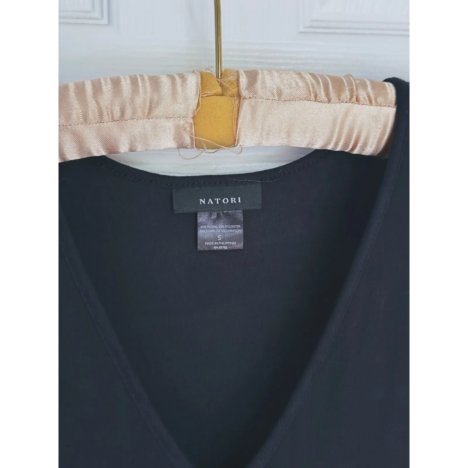 NWT Natori Lagenlook Shangri-La Tencel Caftan Dress Small Black Minimal Capsule - Image 5