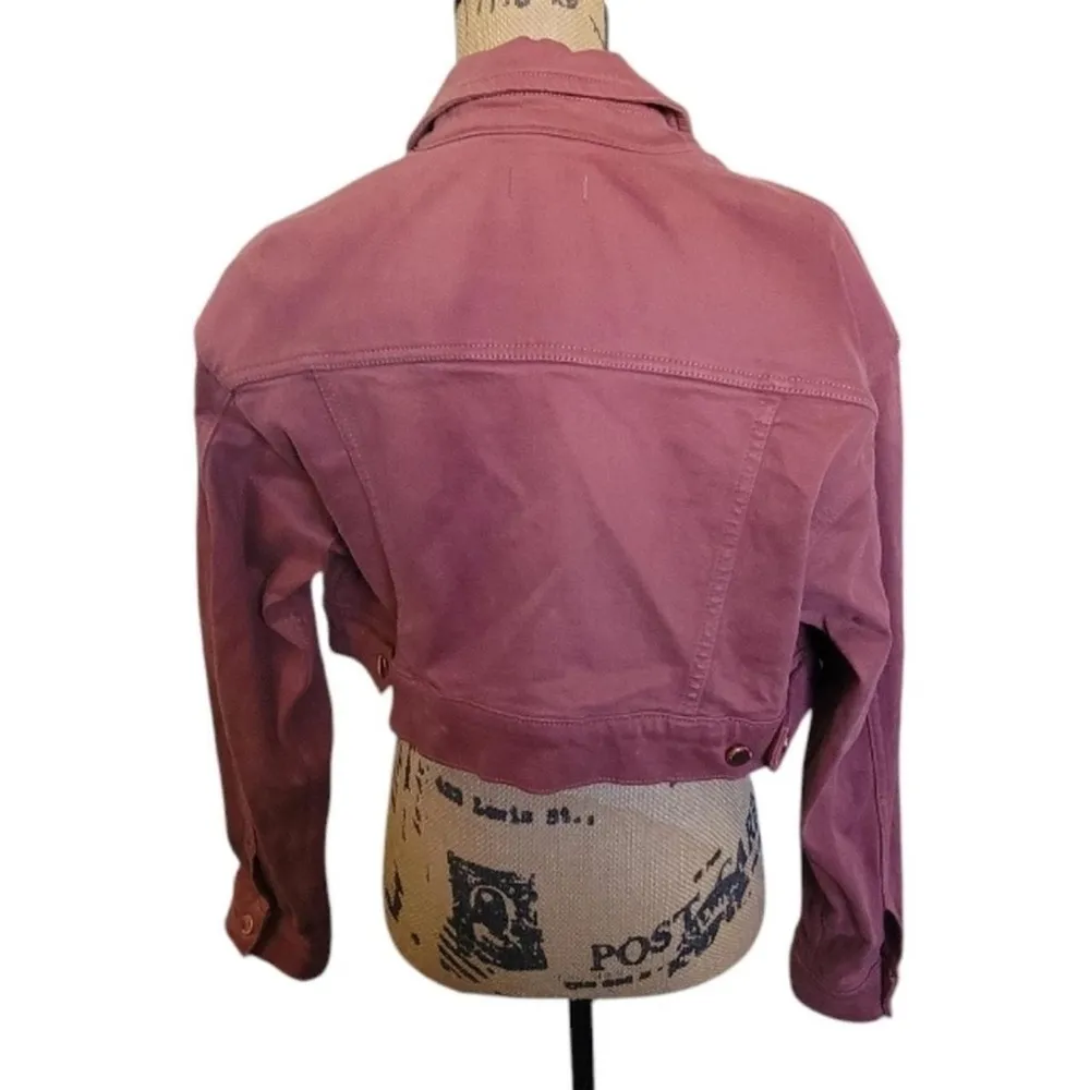 DL1961 X Marianna Hewitt Annie Crop Denim Jacket in Redwood M - Image 6