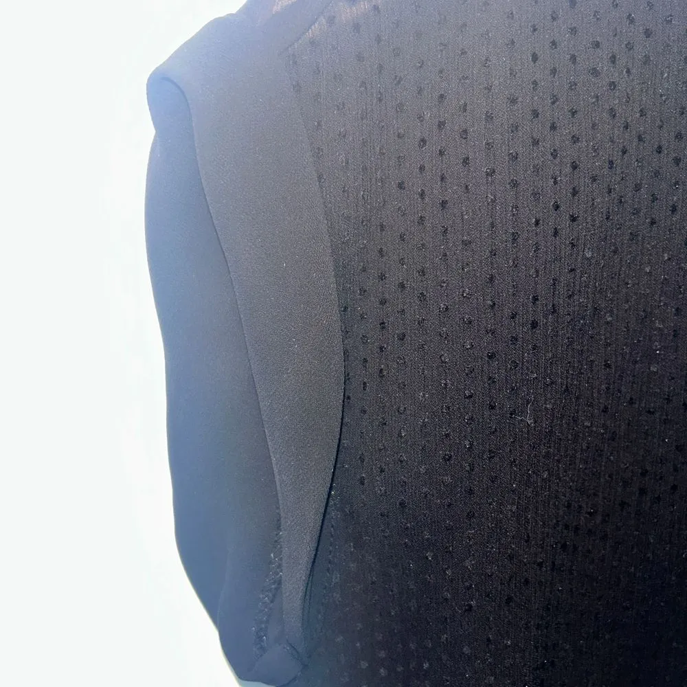 Black Swiss‎ Dot Sheer Cap Sleeve Blouse Evening Party Top XS Banana Republic - Image 3