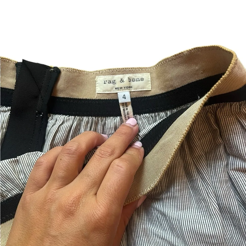 Rag &‎ Bone Svea Striped Linen Blend Skirt - Image 8