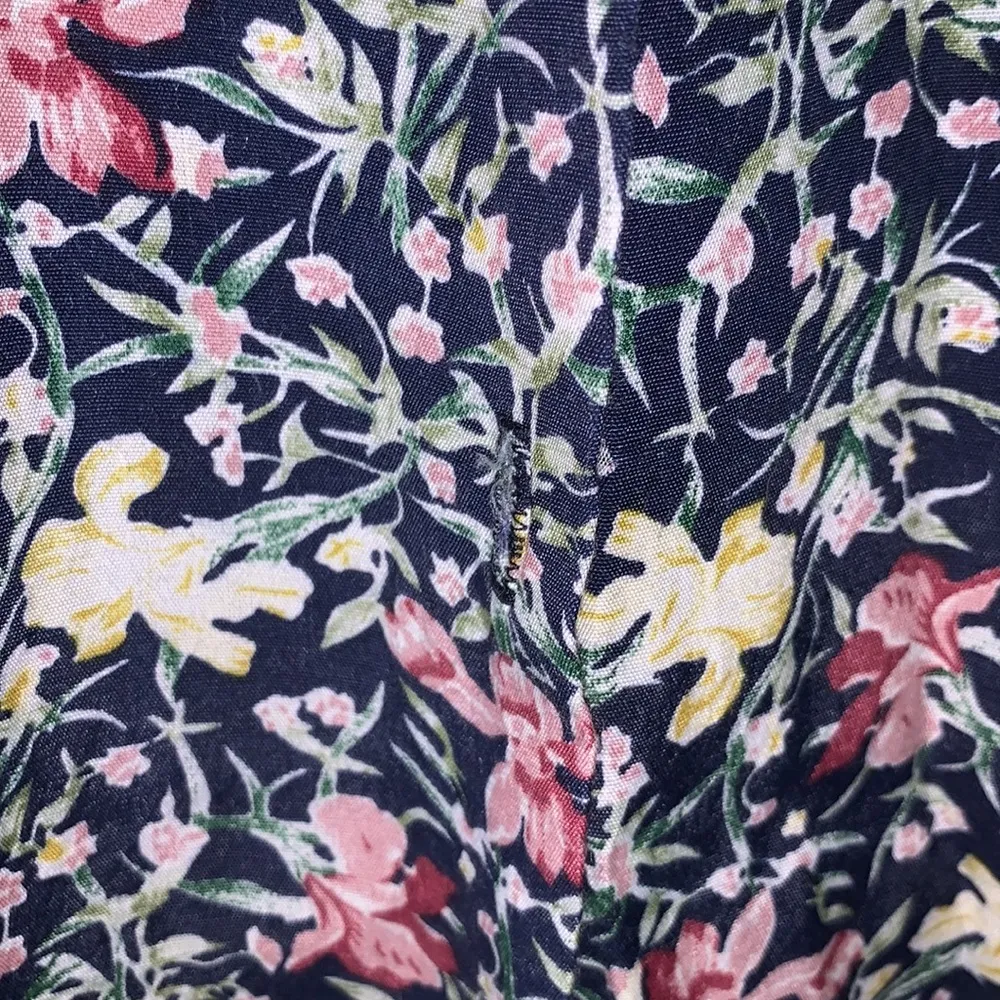 Freedom Fashions vintage blue floral button down maxi skirt Size M - Image 3