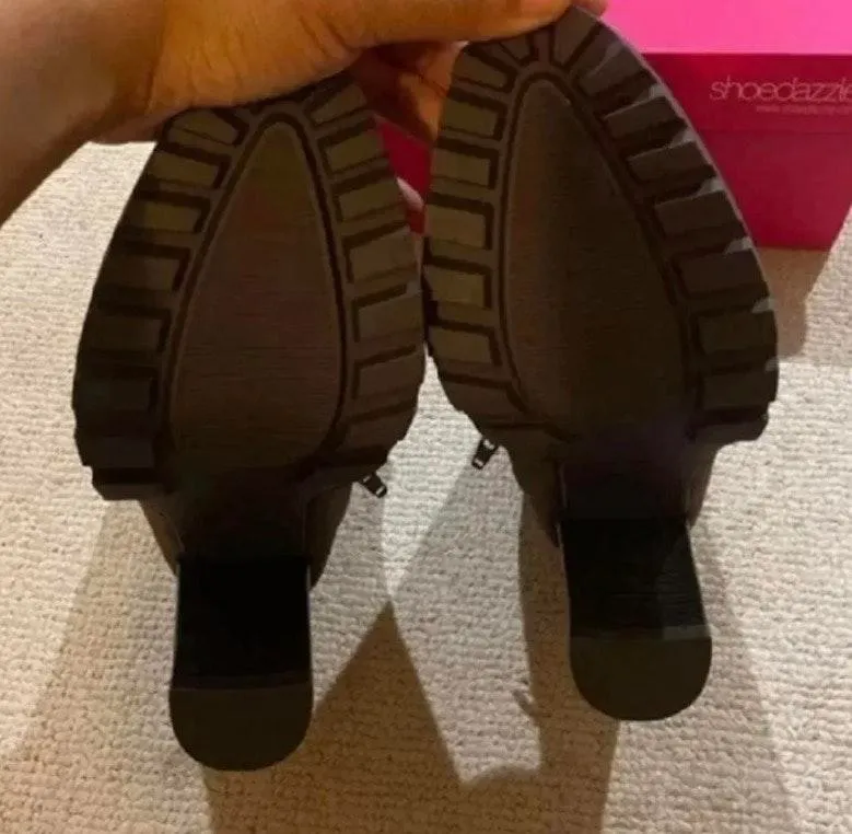 Shoedazzle Brown Ankle Booties - Image 4