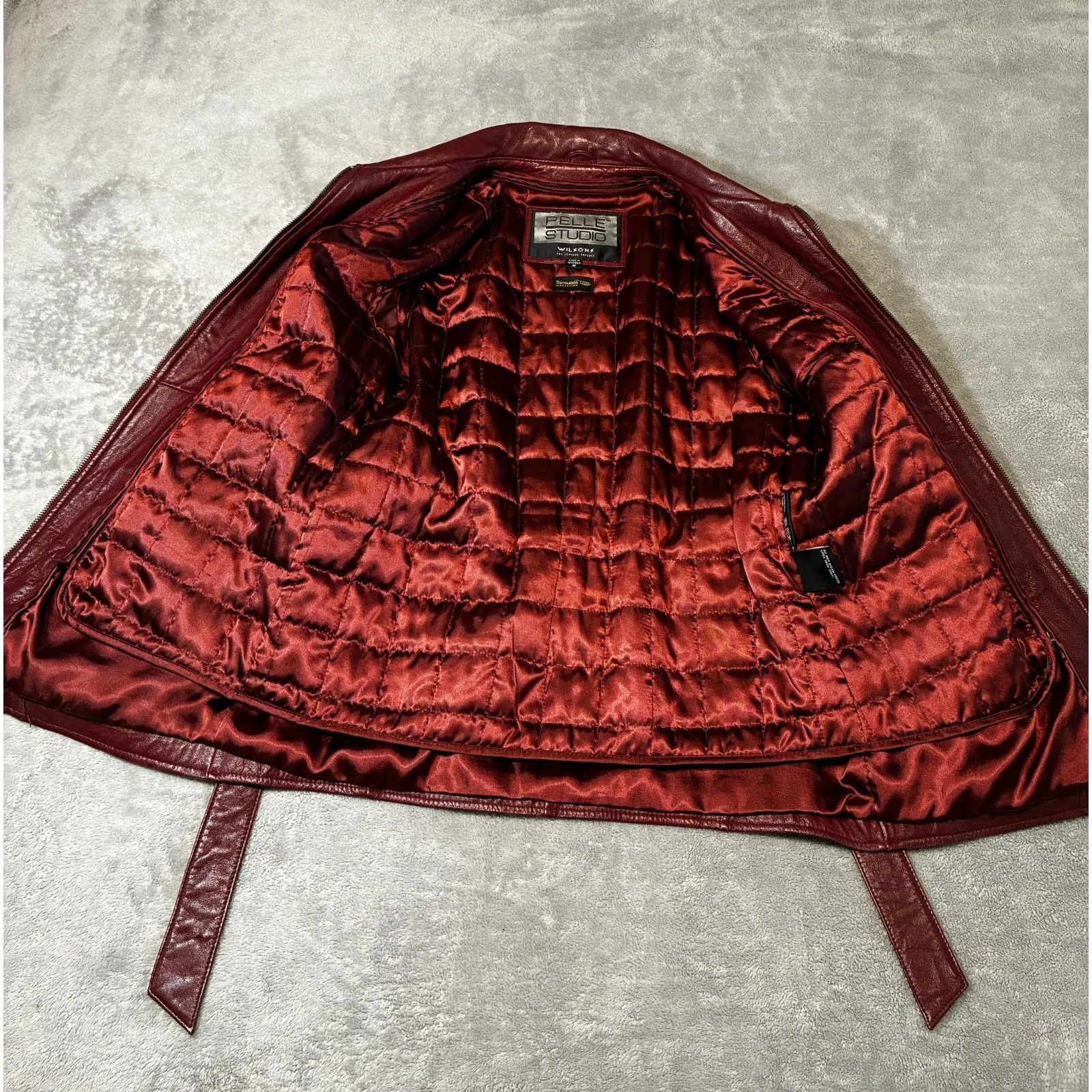 Wilson's Pelle Studio Re Leather Jacket Medium Full Zip Red - Image 3