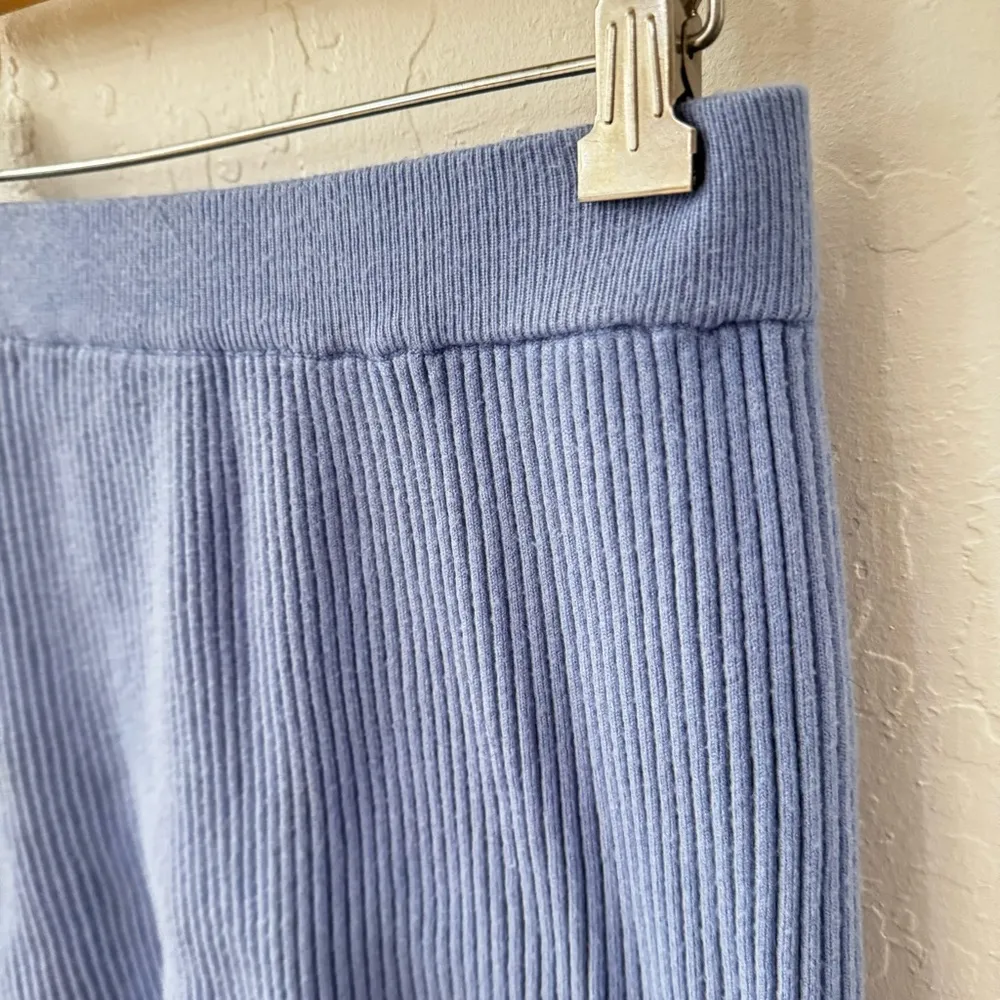 Shein Purple Blue Mini Ribbed Knit Pull On Skirt L - Image 7