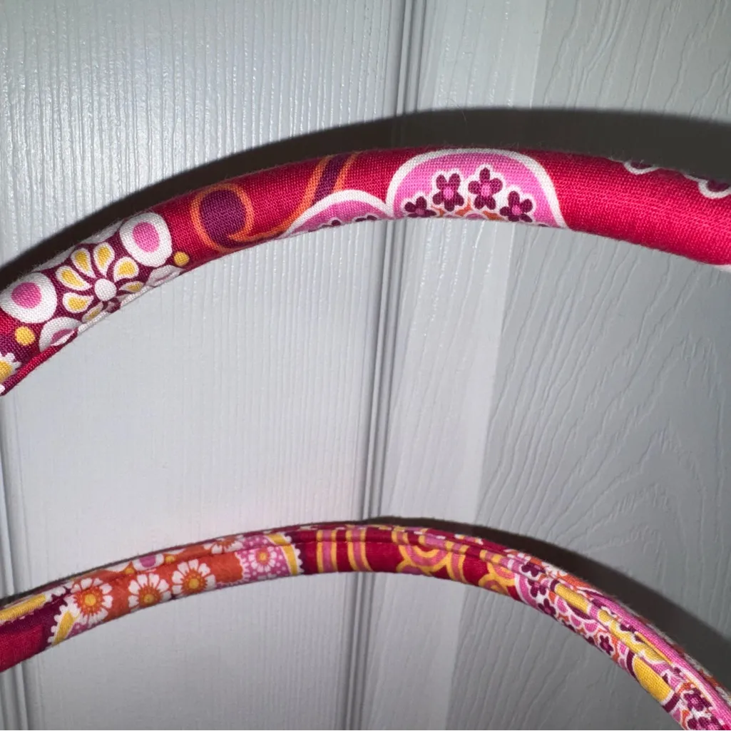 Vera Bradley Bowler Handbag Tote Bag Raspberry Fizz Purse Retired - Image 7