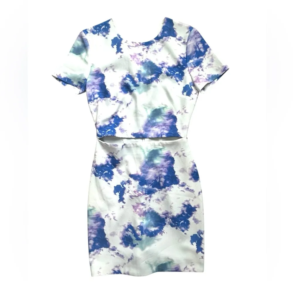 BEC & Bridge Saint Cloud Tie Dye Print Cut Out Waist Mini Dress Size 4 - Image 2