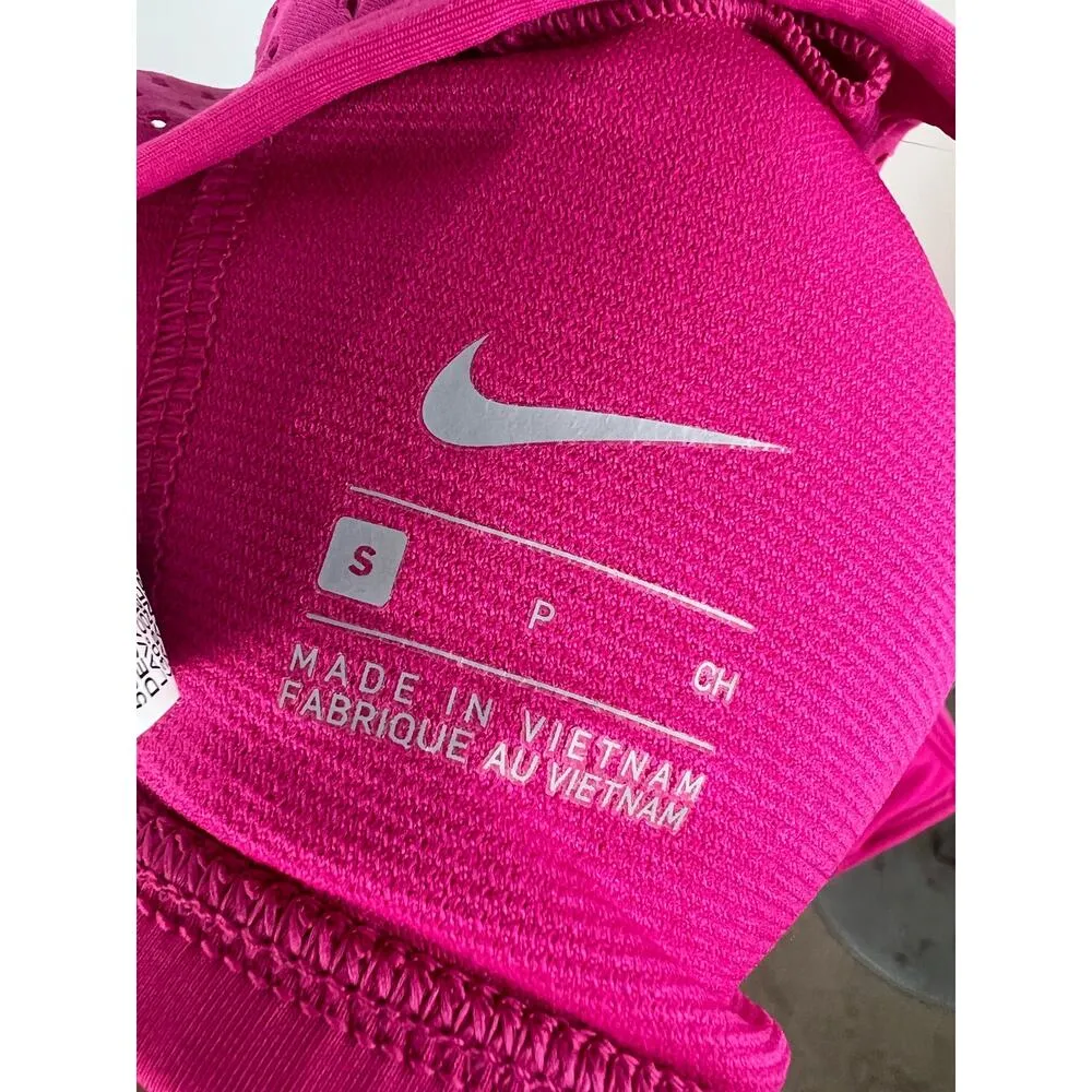 Nike Pink Stretch Mesh Sporty Essential Tankini Swimsuit Top Small - Image 8