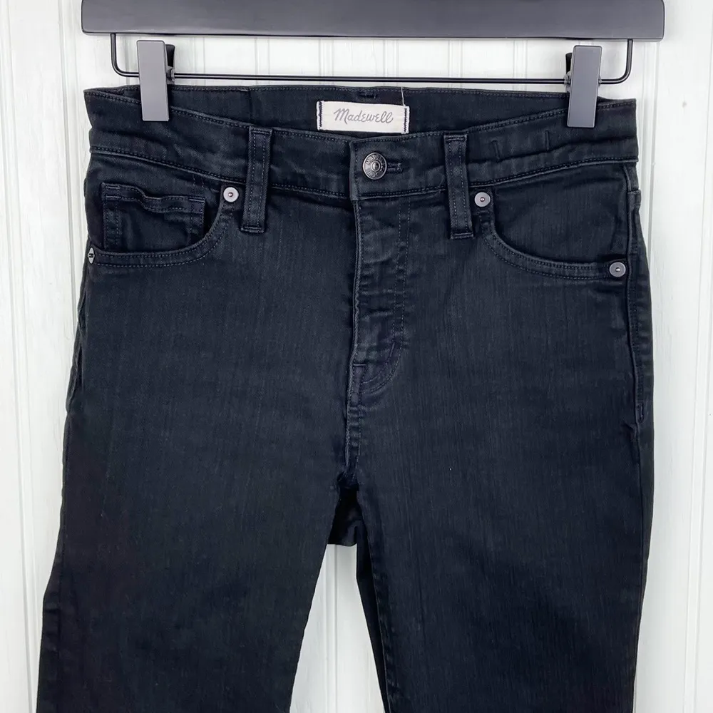 Madewell Tall 9" High-Rise Skinny Jeans in ISKO Stay Black Denim G1203 Size 26T - Image 4