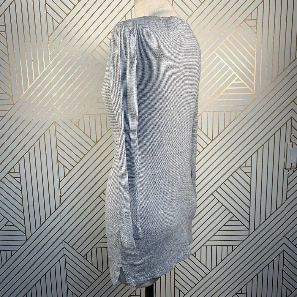 Marine Layer Striped Slub‎ Rayon Gray Stripe Tee - Image 6