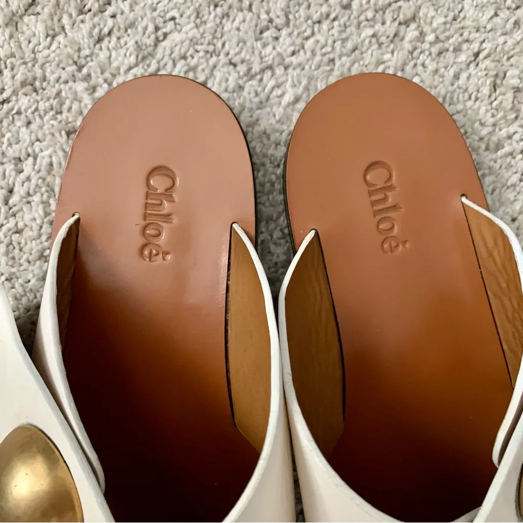 Chloé Chloe Jane Crisscross Button Sandals - Image 4