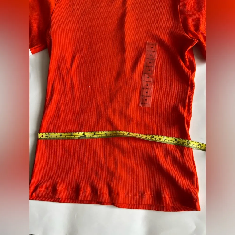 [Free Assembly] Women's Round Neck Short Sleeve T Shirts Orange Size M Size M - Image 8