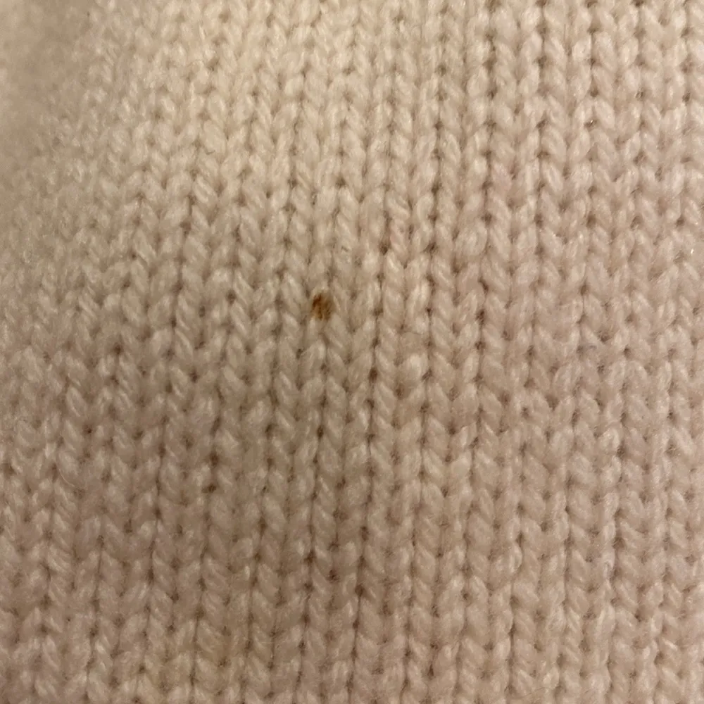 Madewell Cream Merino Wool Boxy L/S Gold Star Sweater Size SMALL *Small Flaw - Image 5